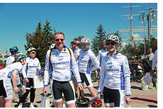 Lisa and Per-Olof Berggren after bicycle race